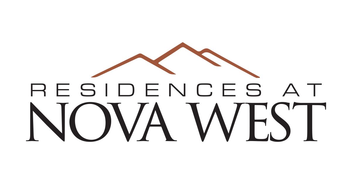 The image is a logo for "Residences at Nova West".